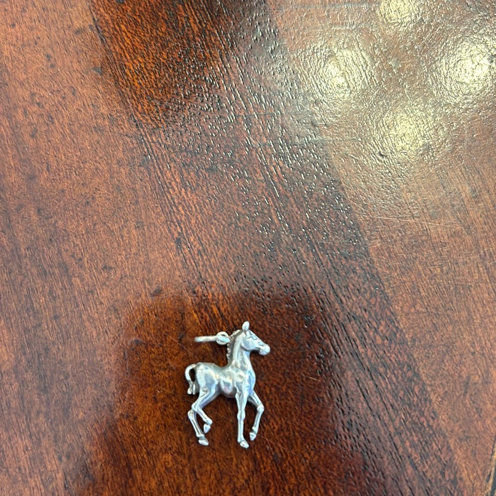 Sterling silver horse charm